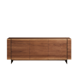 Bufet 3 Uși din Lemn Masiv de Nuc American 213x46 cm – Colecția Beams