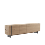Comodă TV din Lemn Masiv de Stejar 228x50 cm – Colecția Beams