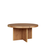 Masă Rotundă din Lemn Masiv de Stejar Ø152 cm – Colecția Beams - imagine 2