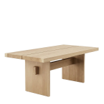 Masă de Dining din Lemn Masiv de Stejar 193x100 cm – Colecția Beams