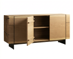 Bufet 3 Uși din Lemn Masiv de Stejar 213x46 cm – Colecția Beams - imagine 3
