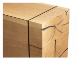 Bufet 3 Uși din Lemn Masiv de Stejar 213x46 cm – Colecția Beams - imagine 4