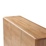 Bufet 3 Uși din Lemn Masiv de Stejar 170x45 cm – Colecția Inia - imagine 7