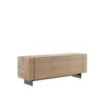 Comodă TV din Lemn Masiv de Stejar 180x50 cm – Colecția Beams