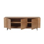 Comodă TV din Lemn Masiv de Stejar 180x50 cm – Colecția Beams - imagine 4