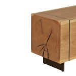 Comodă TV din Lemn Masiv de Stejar 180x50 cm – Colecția Beams - imagine 7