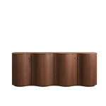 Bufet 4 Uși din Lemn Masiv de Nuc American 213x50 cm – Colecția Cortina