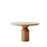 Masă Rotundă din Lemn Masiv de Stejar Ø122 cm – Colecția Essenza - imagine 2