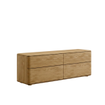 Comodă TV 4 Sertare din Lemn Masiv de Stejar 170x45 cm – Colecția Inia - imagine 4
