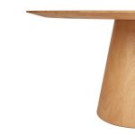 Masă Rotundă din Lemn Masiv de Stejar Ø152 cm – Colecția Inia - imagine 6