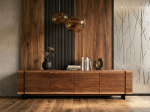 Comodă TV din Lemn Masiv de Nuc American 228x50 cm – Colecția Beams - imagine 2
