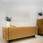 Comodă TV din Lemn Masiv de Stejar 180x50 cm – Colecția Beams - imagine 8