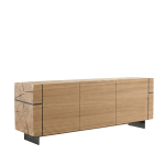 Bufet 3 Uși din Lemn Masiv de Stejar 213x46 cm – Colecția Beams