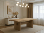 Masă de Dining din Lemn Masiv de Stejar 193x100 cm – Colecția Beams - imagine 6