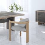Scaun din Lemn Masiv de Frasin Tapițat (Davis) – Colecția Bordeaux - imagine 4