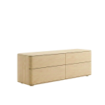 Comodă TV 4 Sertare din Lemn Masiv de Stejar 170x45 cm – Colecția Inia - imagine 5